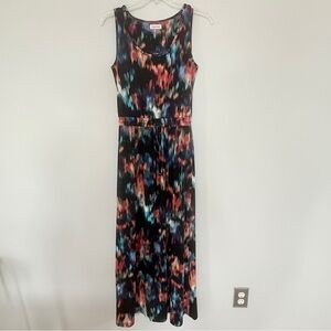 Calvin Klein Watercolor Maxi Dress Sz L (see description!) ART